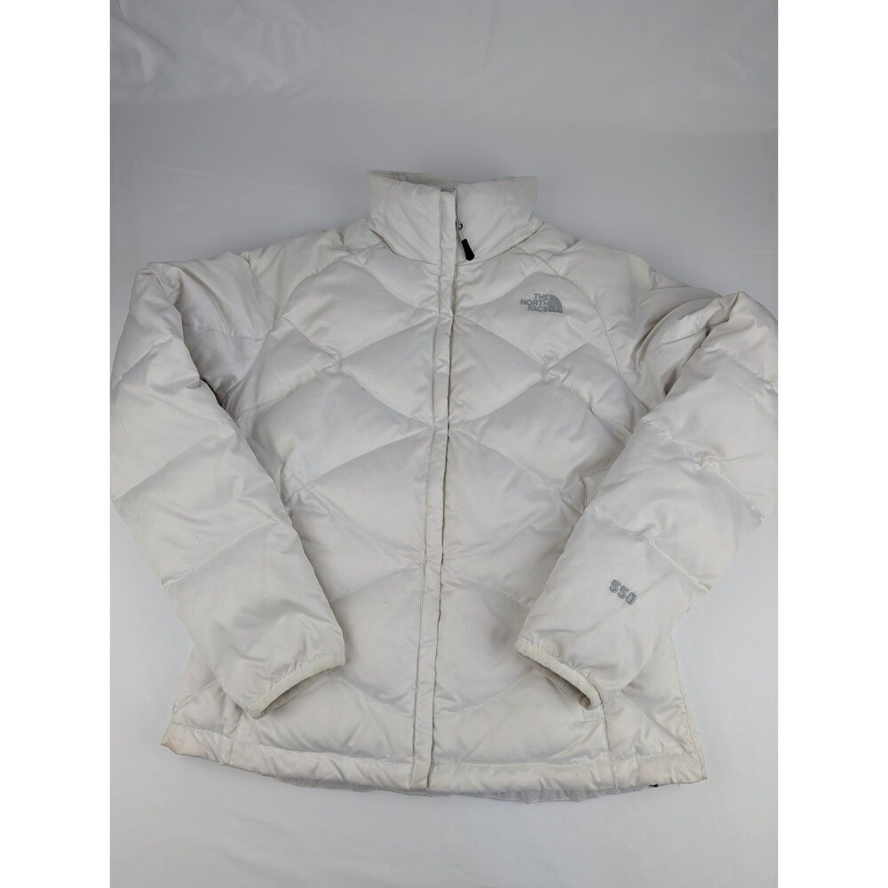 Women's M The North Face 550 Goose Down Puffer Jacket Coat White Winter